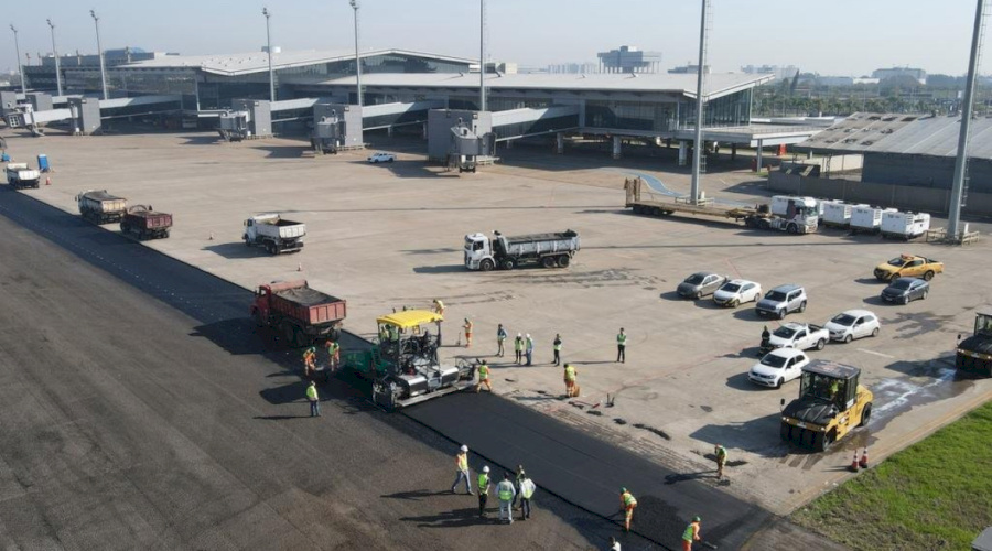 Aeroporto Salgado Filho reabrirá em 21 de outubro com pista reduzida após obras e testes da FAB