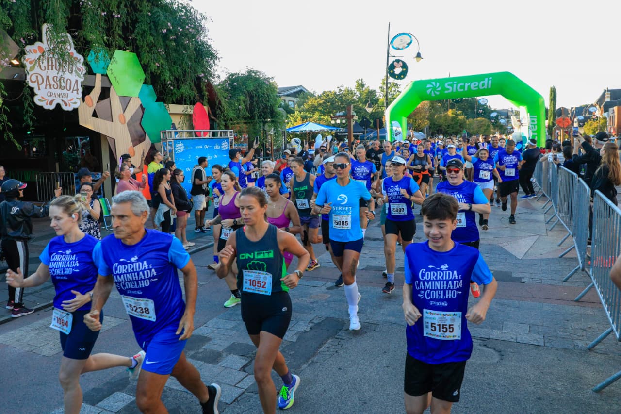 Com recorde de inscritos, Corrida do Coelho movimenta a ChocoPáscoa Gramado