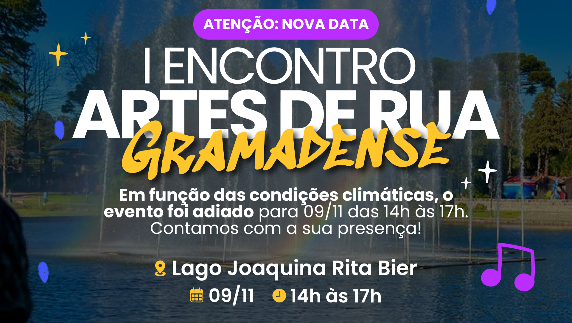 Encontro de artes de rua movimenta o Lago Joaquina Rita Bier neste domingo