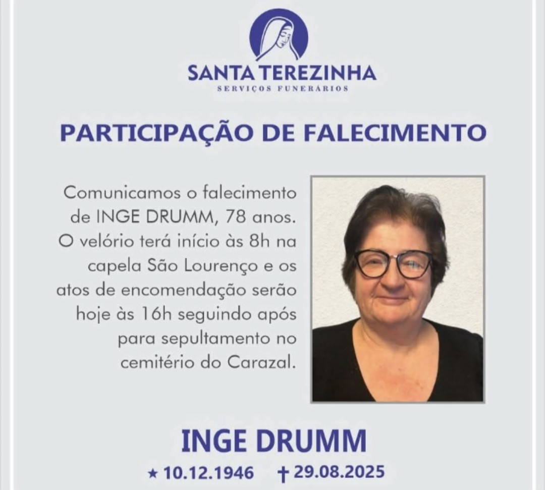 Gramado se despede de Inge Drumm, mãe do empresário Jorge Drumm