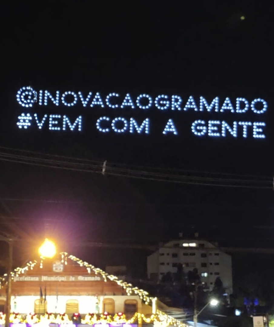 Secretaria de Inovação faz história e coloca Gramado no futuro com show inédito de drones no Natal Luz