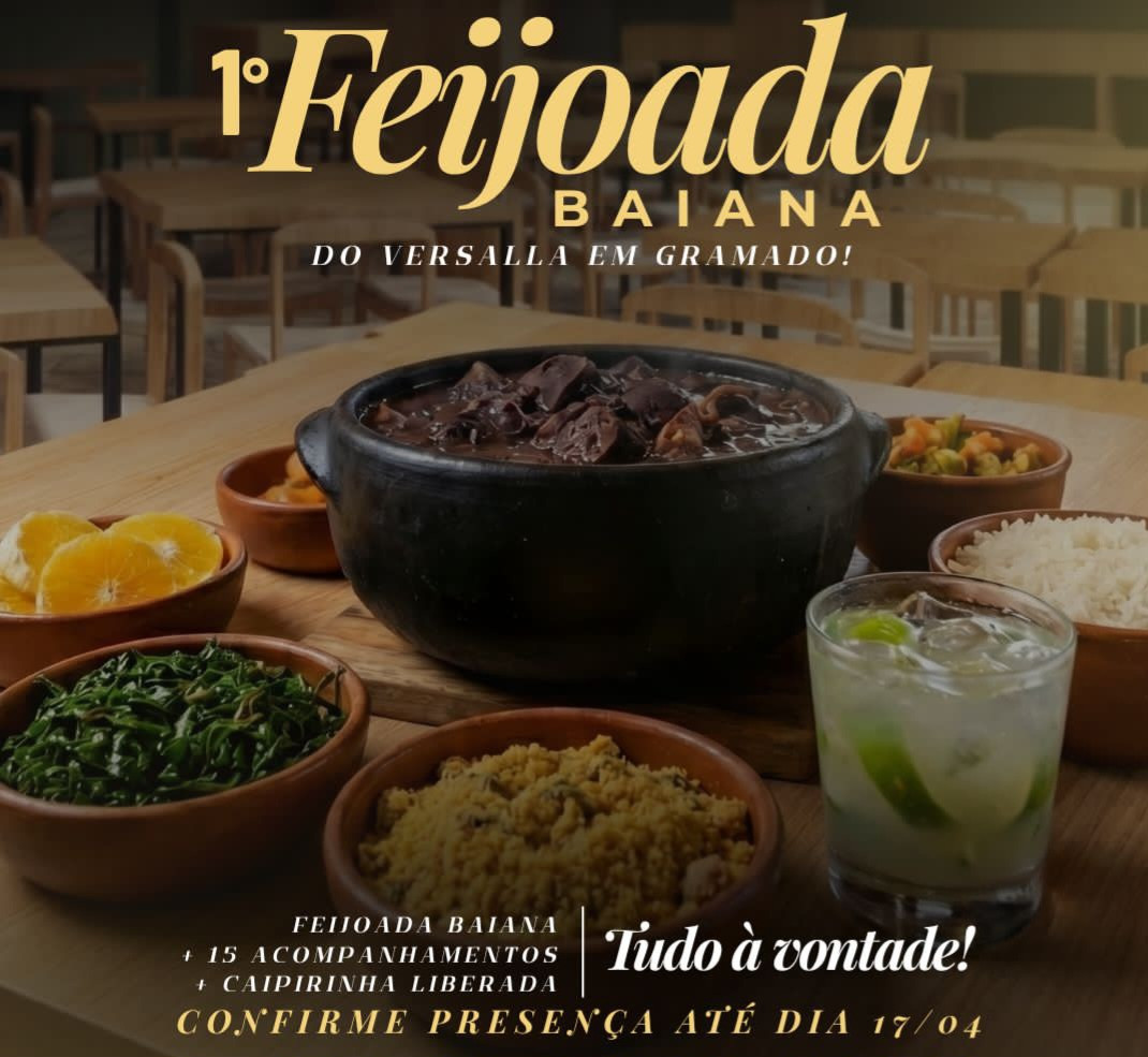 Versalla realiza feijoada baiana com open de caipirinha neste domingo em Gramado